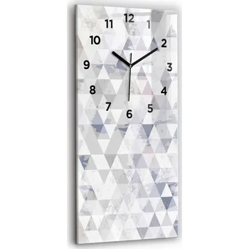 Hodiny Velké Nástěnné Hodiny Skleněné Vertikální Dekorativní Geometrický Vzor
