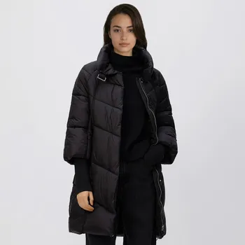 Reserved - Dlouhá prošívaná bunda - černý - 724AY-99X - 724AY-99X-XXL