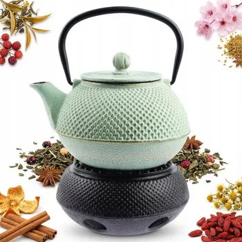 Konvice na čaj Tradiční litinová Konvice Sokomedica 0,8 l zelená