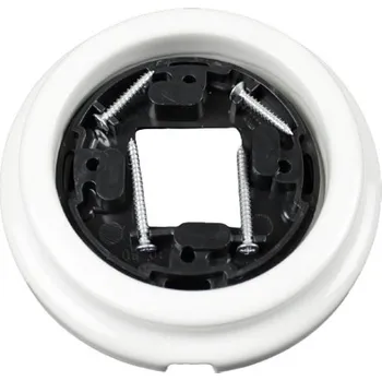 vypínač Elhard Nástěnný kulatý keramický rámeček jednoduchý, bílý