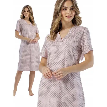 Dámské oblečení Noční košile Leveza 5906884461461 s krátkým rukávem pod kolena velikost XXL