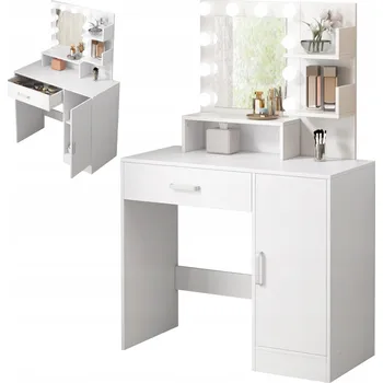 Toaletní stolek TOALETNÍ STOLEK KOSMETYCZNA MAKIJAŻU WIZAŻU SE ZRCADLEM MODERNÍ GLAMOUR LOFT