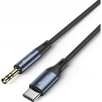 Audio kabel Yesido Audio kabel YAU36 Type-C na 3,5mm Aux (samec), 1m, ČERNÝ