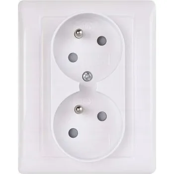 Elektrická zásuvka Bílá nástěnná Elektrická Zásuvka Emos