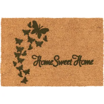 KOKOSOVÁ ROHOŽKA PŘED DVEŘE 40X60 CM - MOTÝLI