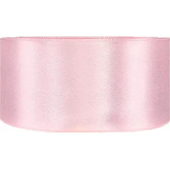 Stuha Saténová stuha oboustranná 25m x 38mm nežná růžová