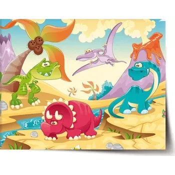 Plakát Sablio Plakát Dinosauři 5 - 90x60 cm