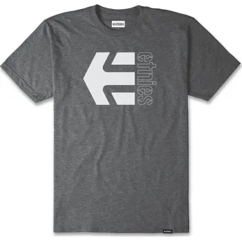 Pánské tričko etnies Pánské triko corp combo tee dark grey/white