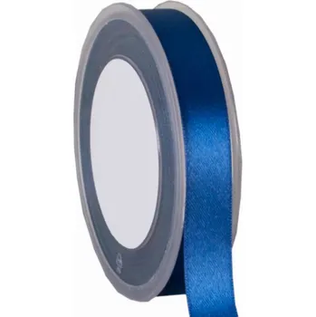 Stuha Oboustranná saténová stuha 15 mm x 25 m tmavě modrá