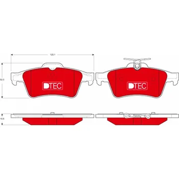 Brzdová destička Sada brzdových destiček, kotoučová brzda LUCAS GDB1621DTE