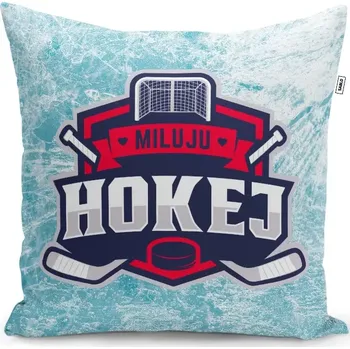 Polštář Sablio Polštář Miluju hokej: 40x40 cm