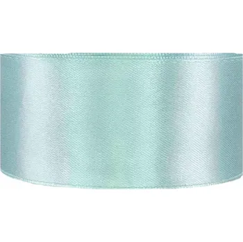 Stuha Saténová stuha oboustranná 25m x 38mm nebesky modrá