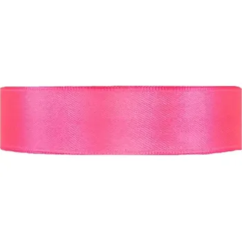 Stuha Saténová stuha oboustranná 25m x 20mm neonová růžová