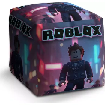 Taburet Sablio Taburet Cube ROBLOX Neonové město: 40x40x40 cm
