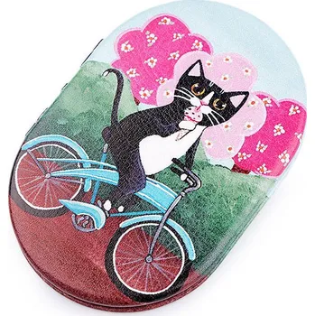 Kosmetické zrcátko Kosmetické zrcátko kočky, malé, 1 růžová