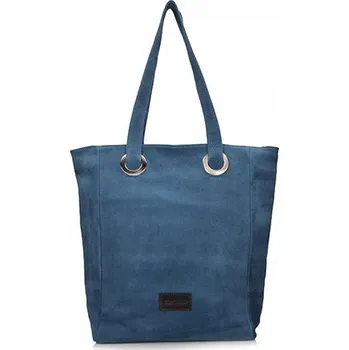 Kabelka Toscanio kabelka z pravé semišové kůže – modrá