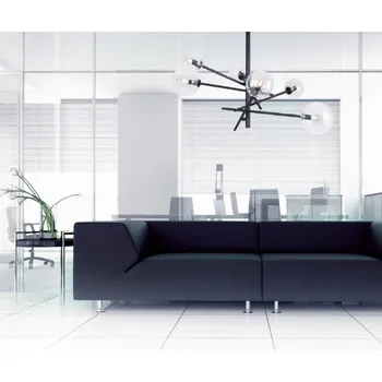 Maxlight P0395 Závěsné svítidlo LOLLIPOP černé + čiré sklo