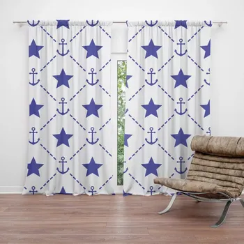 Závěs Sablio Závěs Hvězdy a kotvy: 2ks 140x250cm