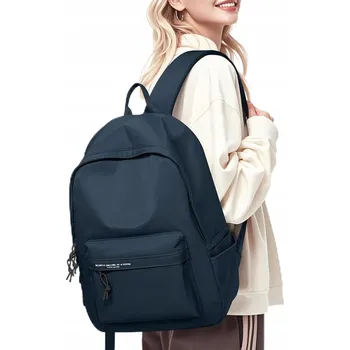 Městský batoh BATOH DO ŠKOLY NA VÝLETY TRÉNINK PRO DOSPĚLÉ TMAVĚ MODRÝ