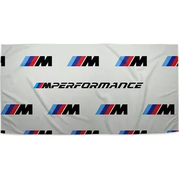 Osuška Sablio Ručník MPERFORMANCE bílý vzor - 50x100 cm