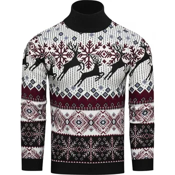 Pánský svetr Recea Pánský rolák Herangir černo-červená L