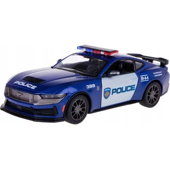 autíčko 2024 FORD MUSTANG DARK HORSE POLICIE MODEL KOVOVÝ KINSMART 1:38