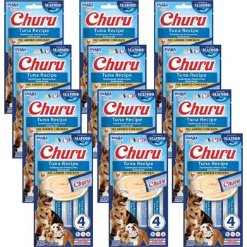 INABA Dog Churu (na rybí bázi) Tuňák recept 12x(4x14g)