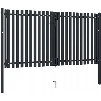 brána Dvoukřídlá zahradní brána, ocel, 306 x 200 cm