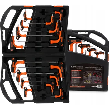 Šroubovák SADA KLÍČŮ A ŠROUBOVÁKŮ TORX IMBUS 16 KUSŮ VČETNĚ ŠROUBOVÁKŮ, KLÍČŮ A KUFRU K10907