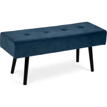 Jídelní židle Lavice ZOREL, modrá látka/černá + vyzvednutí ZDARMA