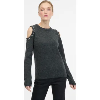Dámský svetr Tmavě šedý dámský svetr ORSAY Orsay černá 3500124