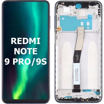 Pouzdro na mobilní telefon LCD displej IPS pro Xiaomi Redmi Note 9 Pro / Note 9S, Rámeček, M2003J6A1G, M2003J6B2G
