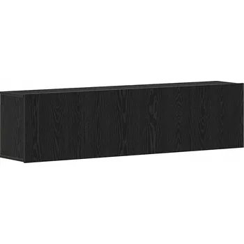 Televizní stolek TV stolky 2 ks černý dub 160 x 30 x 41 cm, z umělého dřeva