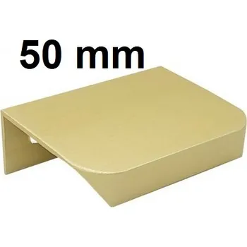 Nábytková úchytka hranová zaoblená U12 R9 zlatá matná anoda L-50 mm