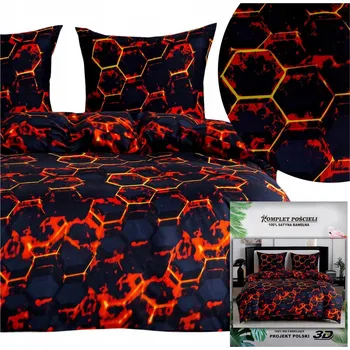 Povlečení Povlečení 160x200 3dílná sada povlaků 70x80 saténové Maria geometrické