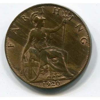 VELKÁ BRITÁNIE. 1 farthing 1920.