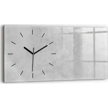 Hodiny Horizontální Skleněné Nástěnné Hodiny Do Kanceláře S Potiskem Kamenná zeď 60x30 cm