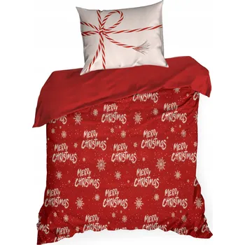 Povlečení Povlečení 140x200 Eurofirany vánoční mikrovlákno Kevin červená 1204