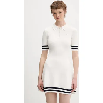 Dámské šaty Šaty Tommy Jeans DW0DW22106 béžová 01X, vel. L