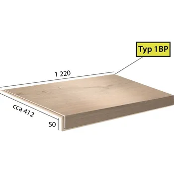 Schodiště Vinylové schody BRASED Ecoline Step 1BP - 9520 Dub krémový