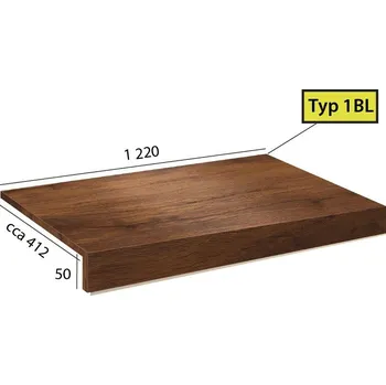 Schodiště Vinylové schody BRASED Ecoline Step 1BL - 9505 Ořech vlašský