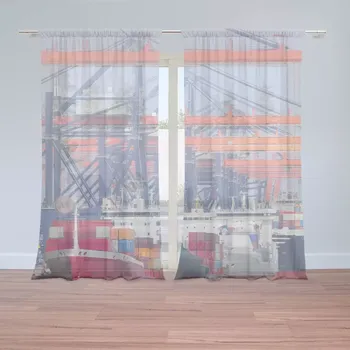 Záclona Sablio Záclony Lodě v přístavu: 2ks 150x250cm