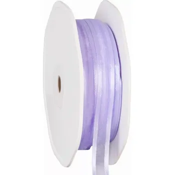 Stuha Organza se saténovým lemem 10 mm x 50 m levandulová