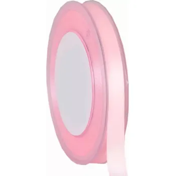 Stuha Oboustranná saténová stuha 10mm x 25m růžová