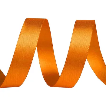 Stuha Atlasová stuha oboulící svazky po 5 m šíře 15 mm, malé, 211 oranžová