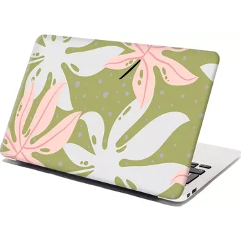 samolepka Sablio Samolepka na notebook Bílé a růžové listy - 29x20 cm