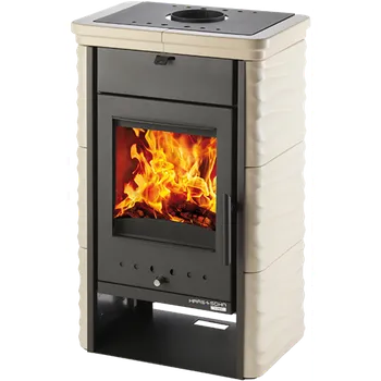 Krbová kamna HAAS+SOHN FARO kachlová kamna - černá, hnědá