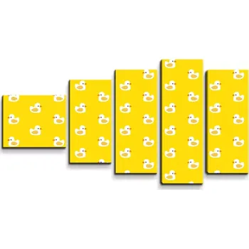 Obraz Sablio Obraz - 5-dílný Bílé kachničky - 100x60 cm