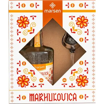 Pálenka Marsen MERUŇKOVICE Traditional 42% 0,5 l + sklenička
