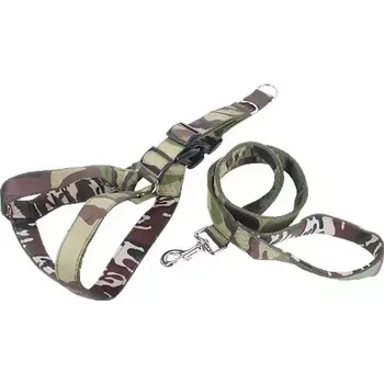 Postroj pro psa XXL Postroj kamufláž zelený 70 - 90 cm